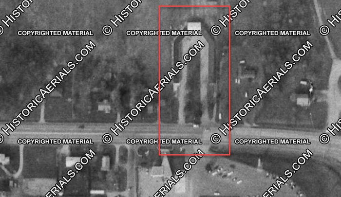 Two Cities Motel (2 Cities Motel) - 1965 Aerial (newer photo)